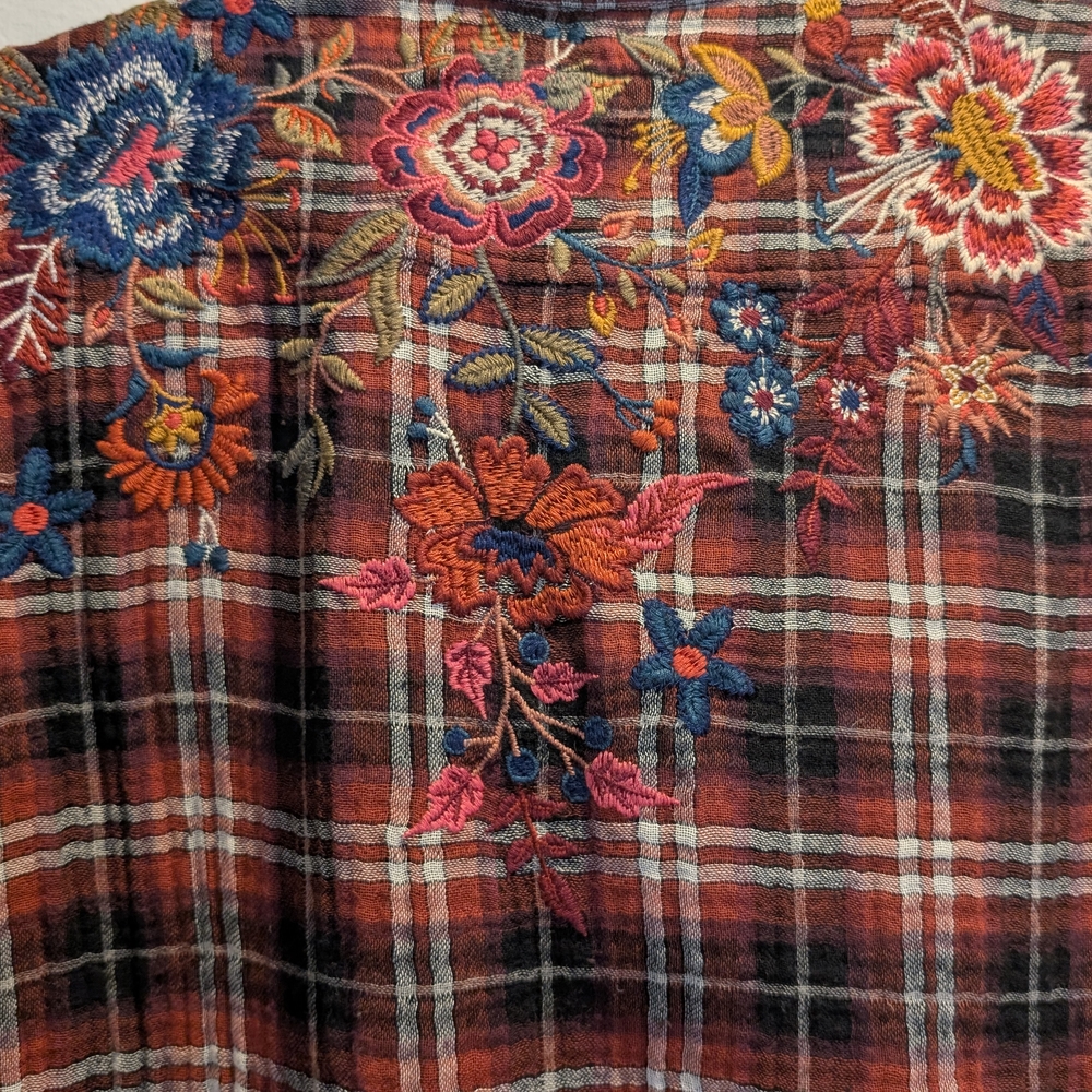 Johnny Was Margot Dress with Pink Floral Embroidery - Picture 10 of 13